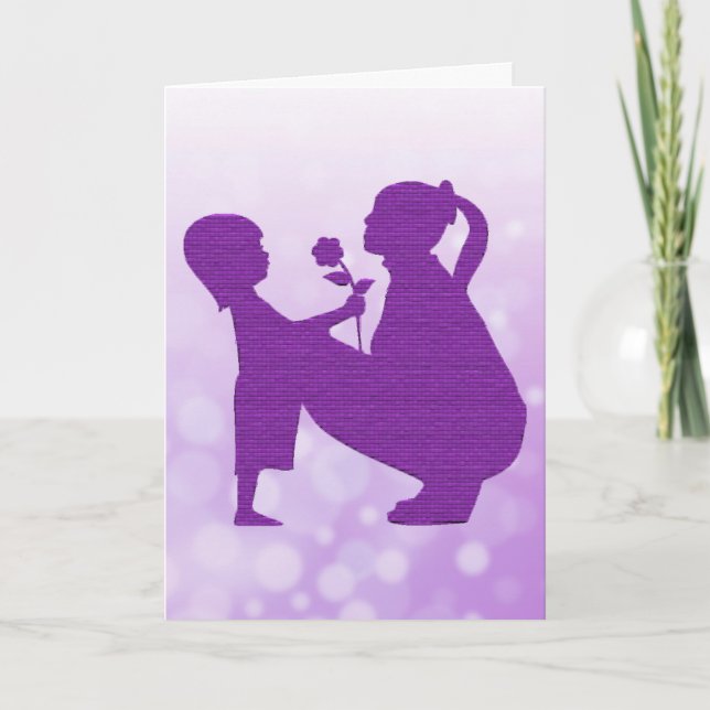 Cartão Adivinhem quem vai ser uma tia Card (Frente)