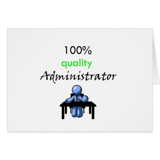 Cartão administrador 100% da qualidade (Frente Horizontal)