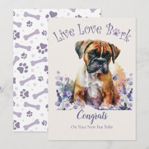 Cartão Adoção de Cachorro Boxer, Dia da Conquista