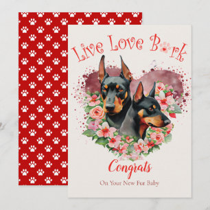 Cartão Adoção de Cães Doberman, Dia da Conquista