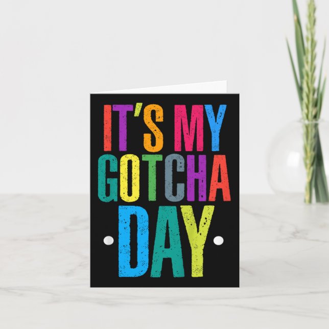 Cartão Adoção de Crianças Filho de Criação Hooray É Meu D (Frente)