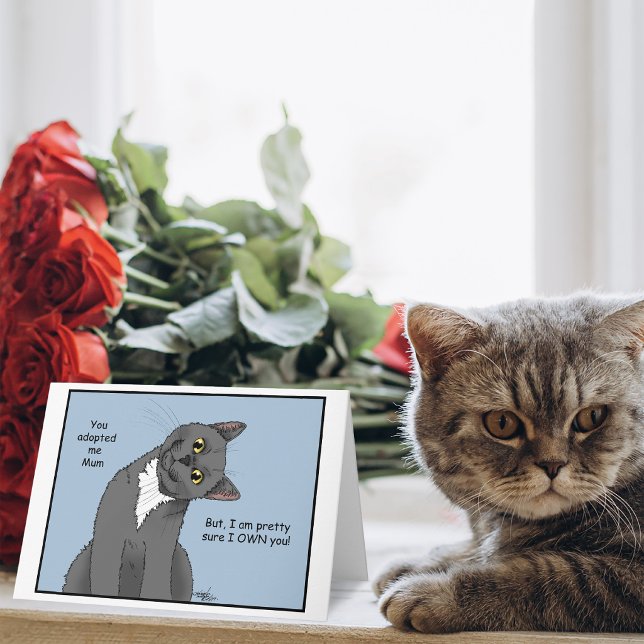 Cartão Adoção de Mãe de Gato (Criador carregado)