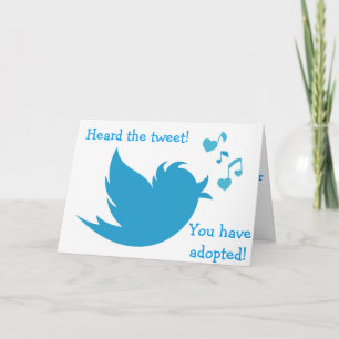CARTÃO ADOÇÃO DOS MELHORES PARABÉNS DO TWEET
