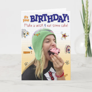 Cartão adolescente do aniversário