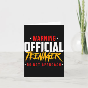 Cartão Adolescentes de Aniversário Adolescente Não Aproxi