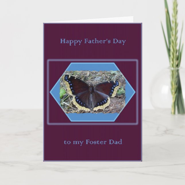 Cartão adoptivo da borboleta do pai do dia dos (Frente)