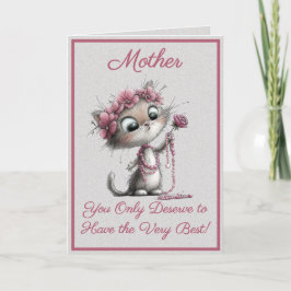 Cartão Adorable Cats Best Mother's Day Greeting Card