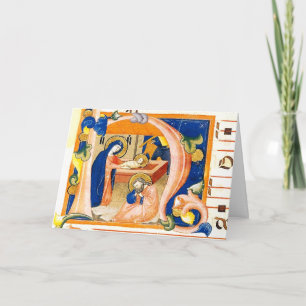 Cartão Adoração da criança Cristo