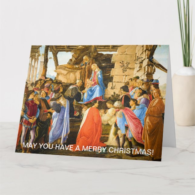 Cartão Adoração do Magi Sandro Botticelli 1475-1476 (Frente)