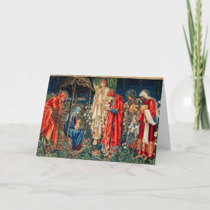 Cartão ADORAÇÃO DOS MAGOS Morris,Burne-Jones Natal