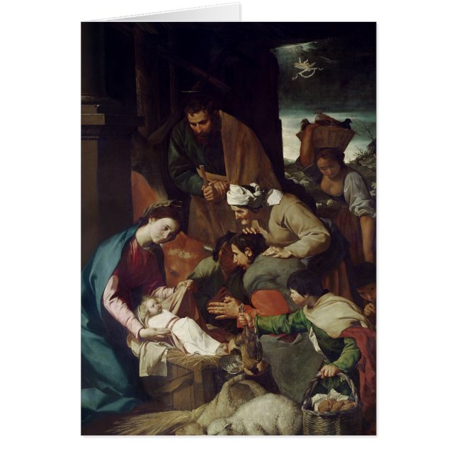 Cartão Adoração dos pastores, 1630 (Frente)