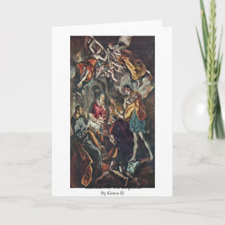 Cartão Adoração dos pastores pelo EL de Greco