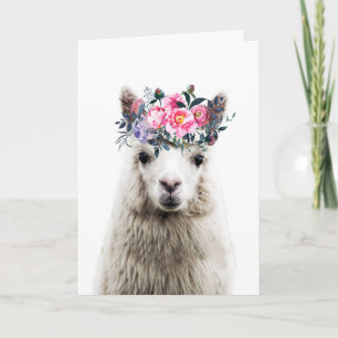 Cartão Adorável Alpaca, Aniversário