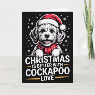 Cartão Adorável cachorrinho de Natal O Natal é melhor com