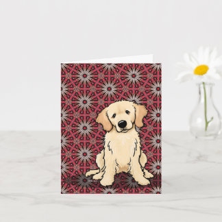 Cartão Adorável Golden Retriever