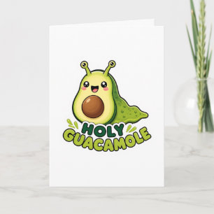Cartão Adorável Kawaii Santo Guacamole Lesma de Abacate C