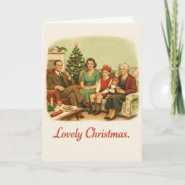 Cartão Adorável Natal - Vintage Divertido