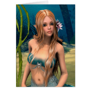 Cartão Adorável Sereia