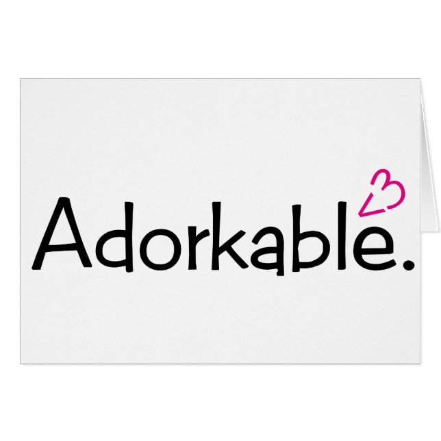 Cartão Adorkable <3 (Frente Horizontal)