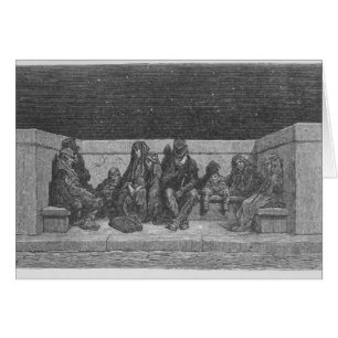 Cartão Adormecido sob as estrelas