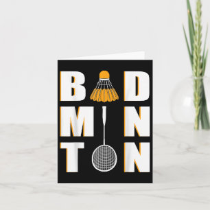 Cartão Adoro Badminton - Badminton
