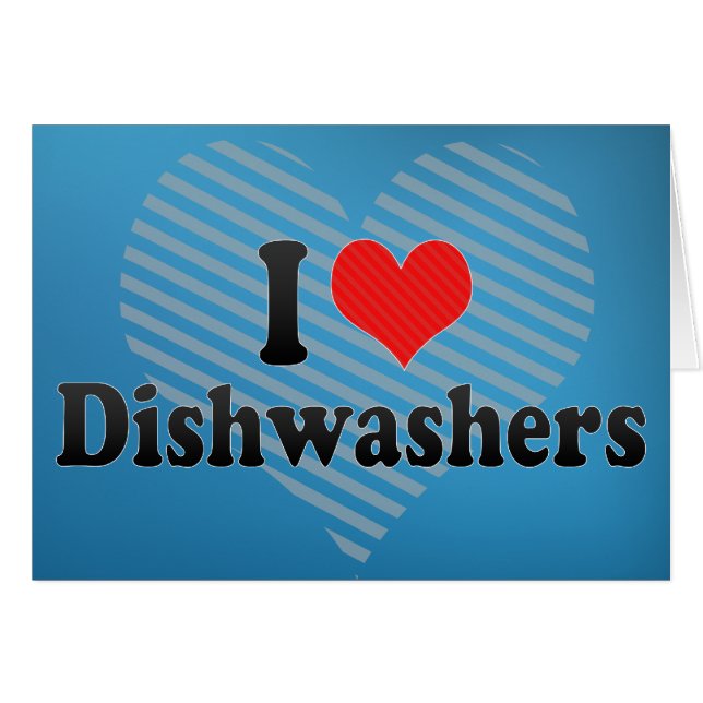 Cartão Adoro Dishwashers (Frente Horizontal)