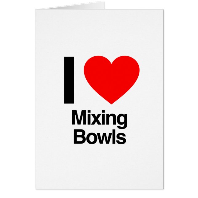 Cartão adoro misturar tigelas (Frente)
