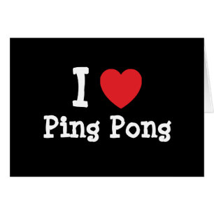 Cartão Adoro Ping Pong personalizado personalizado