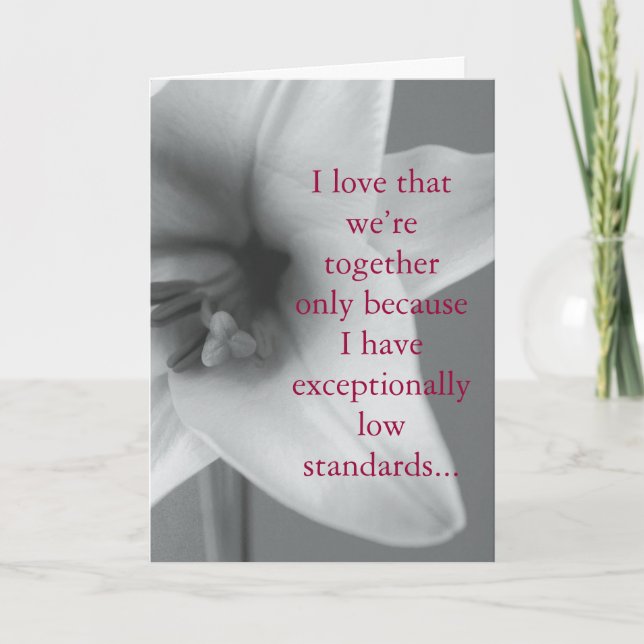 Cartão Adoro que estejamos juntos só porque... (Frente)