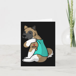 Cartão Adoro vovó Tattoo Akita Dog