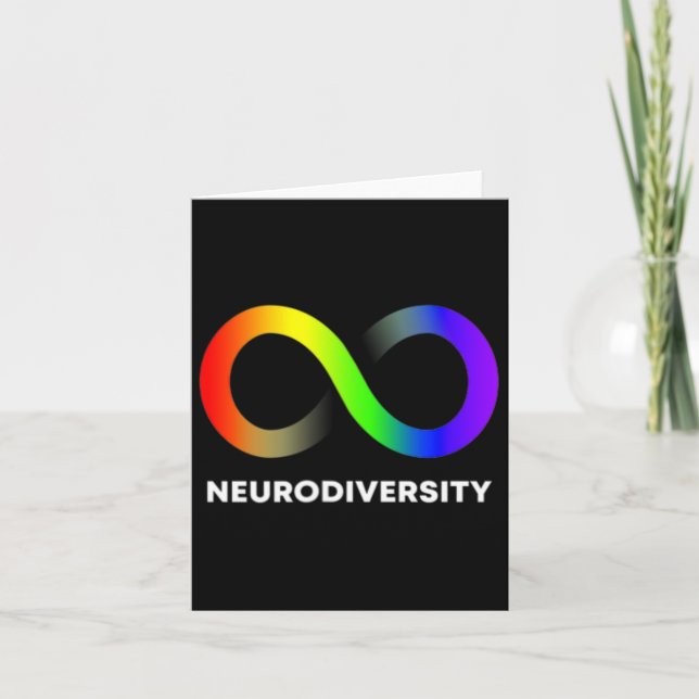 Cartão Adotar Neurodiversity Autism Adhd Asd Infinity Ra (Frente)