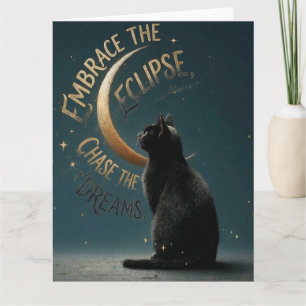 Cartão "Adote o Eclipse" Ilustração do Gato Celestial