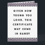 Cartão Adulto Engraçado Aniversário<br><div class="desc">Um cartão de presente de aniversário para ele ou para ela. Fácil de personalizar — aqui,  agora.</div>