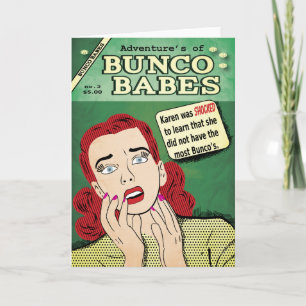 Cartão Adventures of Bunco Babes #3 - Karen was shocked!