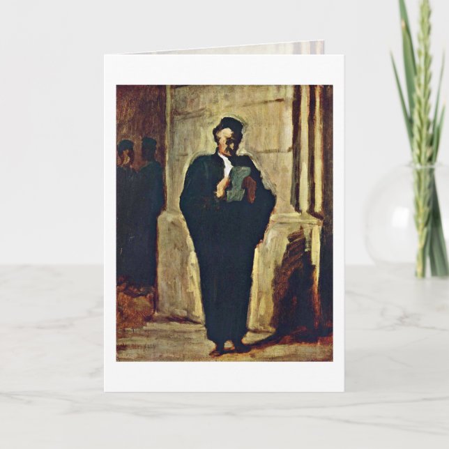Cartão Advogado de Lesender por Honore Daumier (Frente)