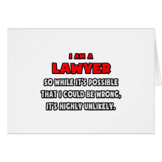 Cartão Advogado engraçado. Muito improvável