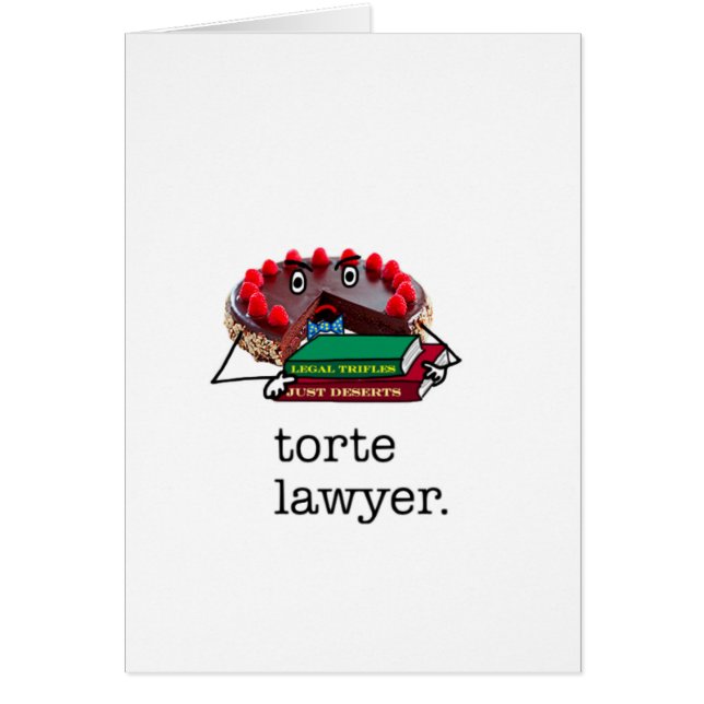 Cartão Advogado Torta: cartas (Frente)