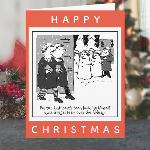 Cartão Advogados Legais E Cartografia De Snowmen No Natal