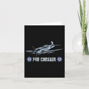 Cartão Aeronave de guerra militar Wwii F4u Cor da Segunda