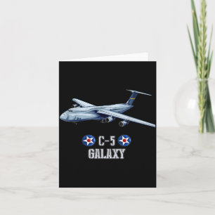 Cartão Aeronave de Transporte Militar Americana C-5 Galax