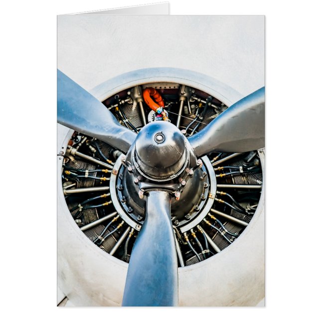 Cartão Aeronave Douglas DC-3. Hélice (Frente)