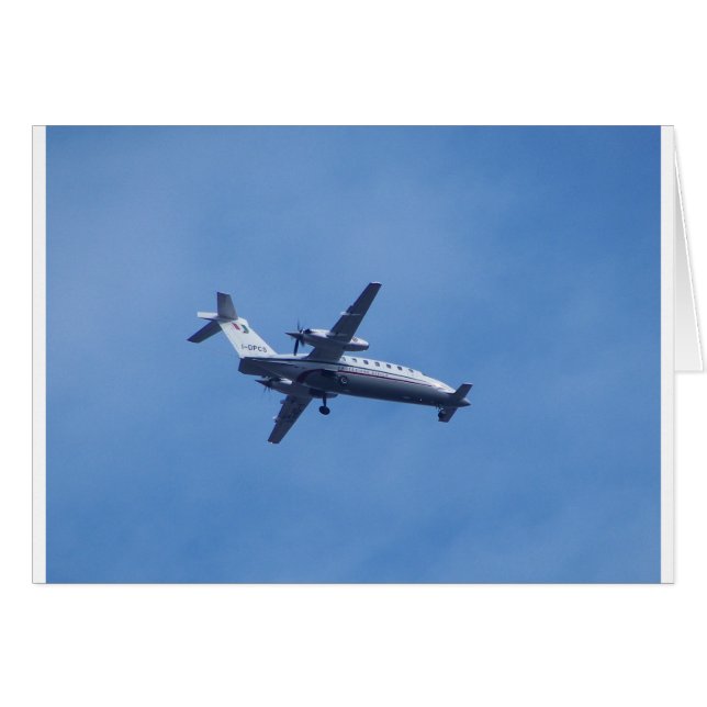 Cartão Aeronave Piaggio P180 (Frente Horizontal)