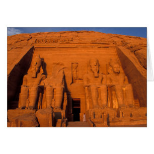 Cartão AF, Egito, Abu Simbel. Fachada ao pôr do sol, Gran
