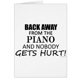 Cartão Afastem-Se Do Piano