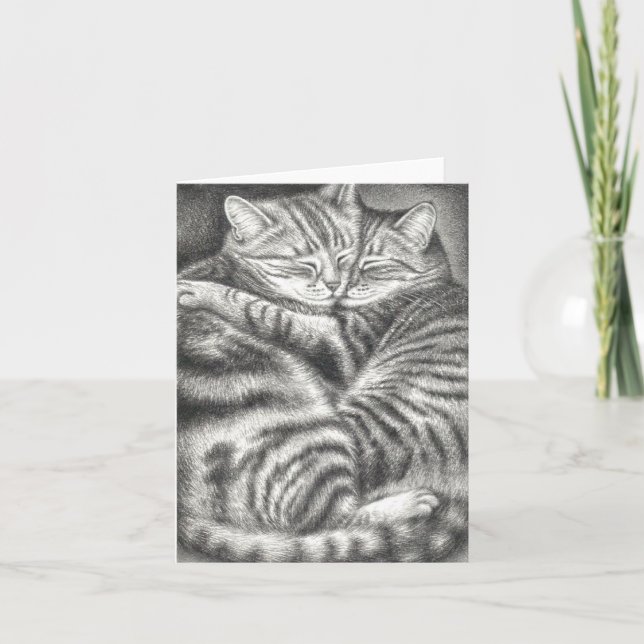 CARTÃO AFEIÇÃO DO CAT DE GATO MALHADO (Frente)