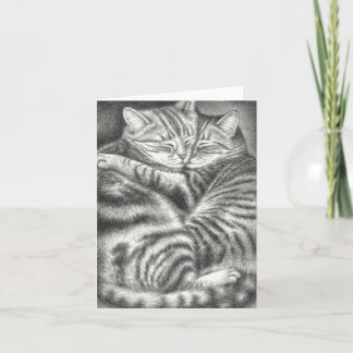 CARTÃO AFEIÇÃO DO CAT DE GATO MALHADO