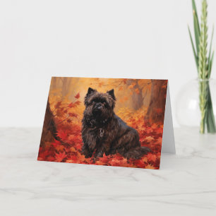 Cartão Affenpinscher deixa cair inspirada