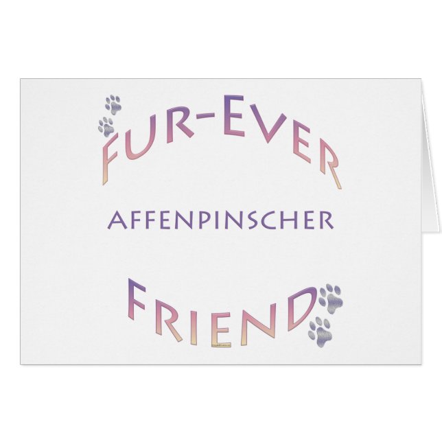 Cartão Affenpinscher Fuere (Frente Horizontal)