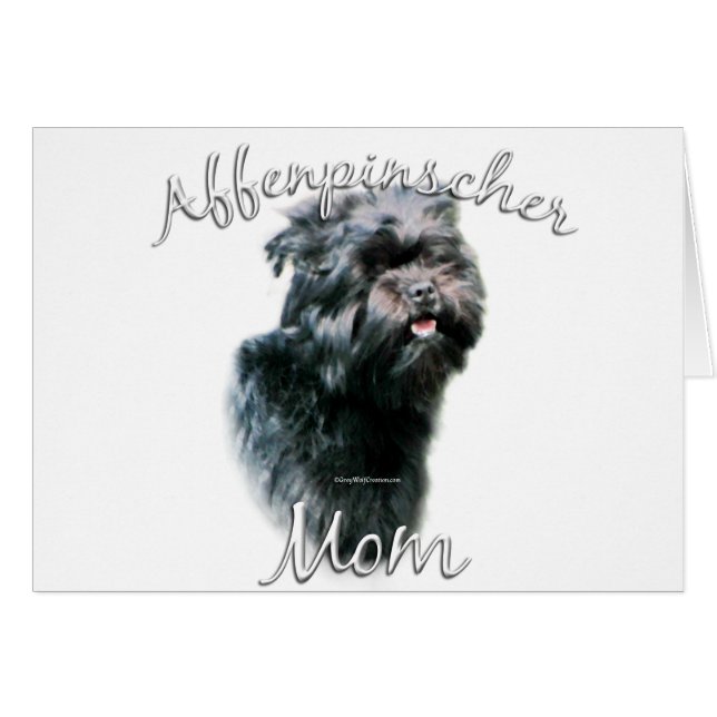 Cartão Affenpinscher Mãe 2 (Frente Horizontal)