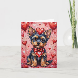 Cartão Affenpinscher with Red Hearts Valentine's Day